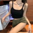 假两件短版吊带背心